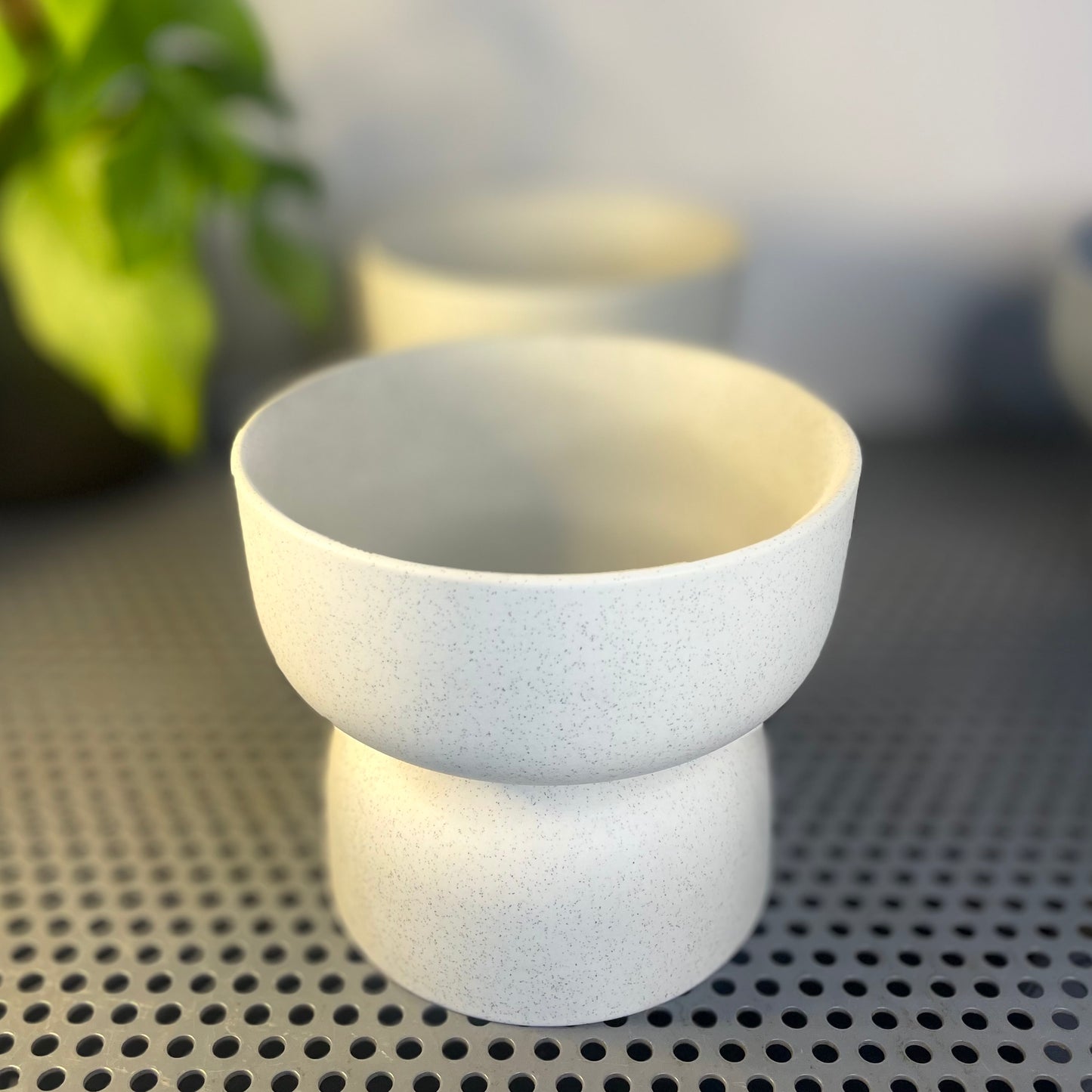 Pedestal Bowl 12cm Speckled Dove