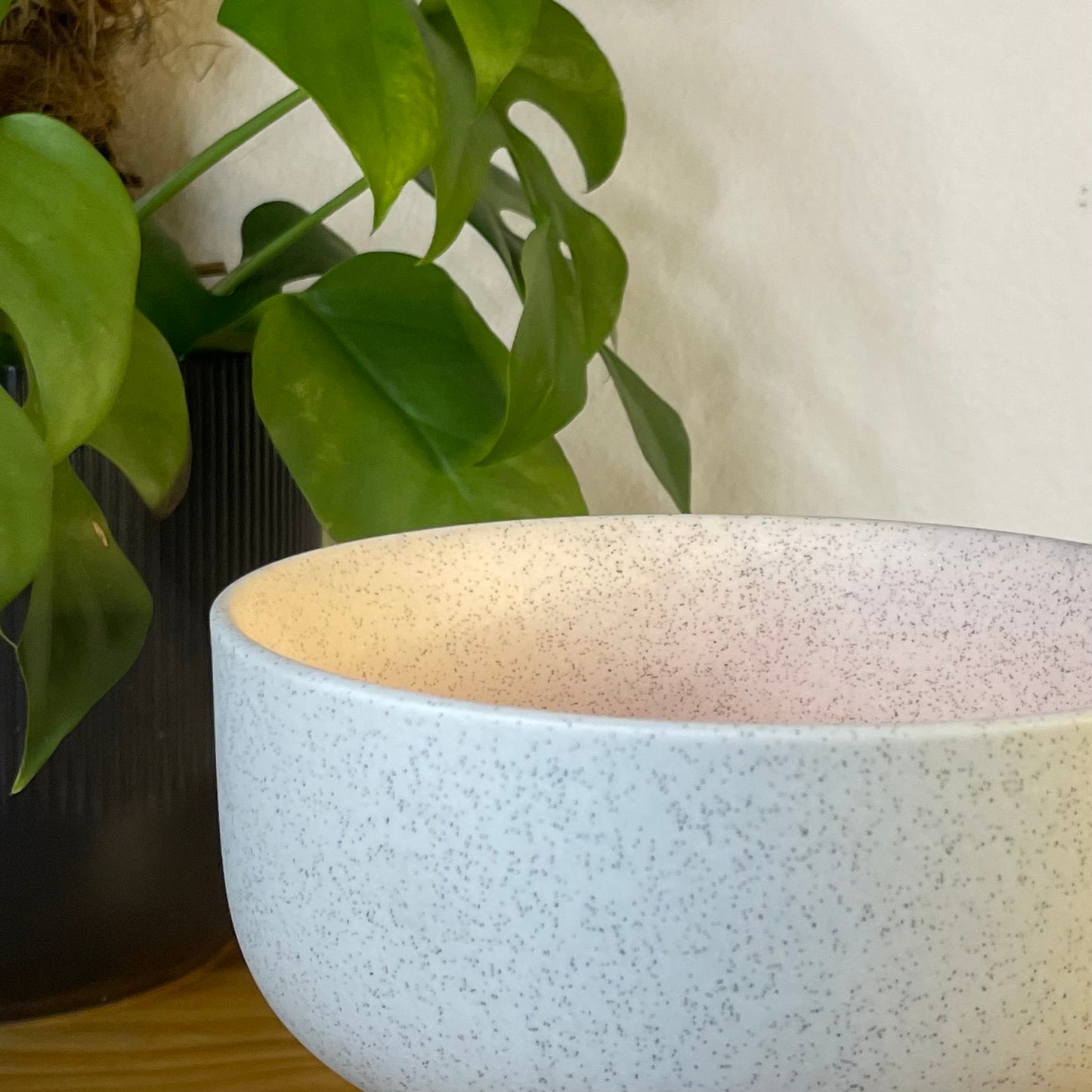 Pedestal Bowl 12cm Speckled Dove