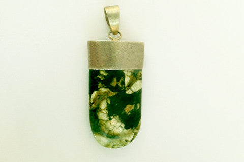 925 silver large jasper pendant