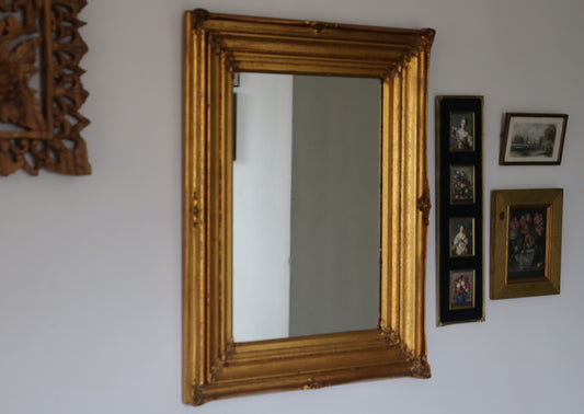 Vintage Gold Leaf Moulded Mirror