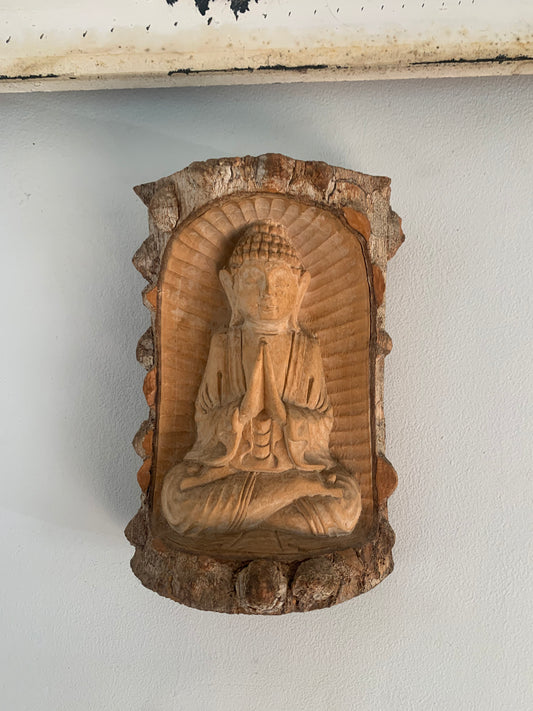 Carved Buddha Wall Hanging Sculpture - Rental
