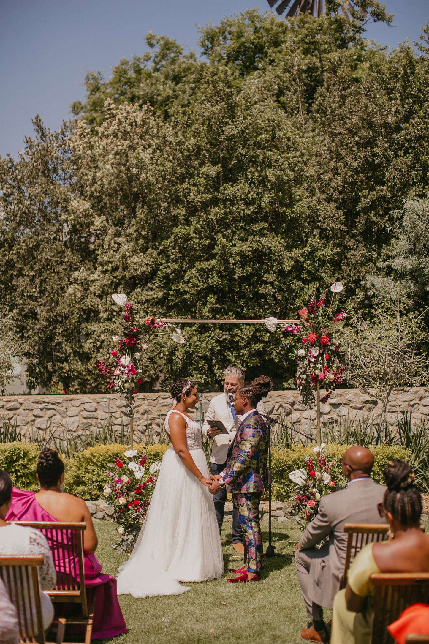 Gold Pink & Greenery Wedding