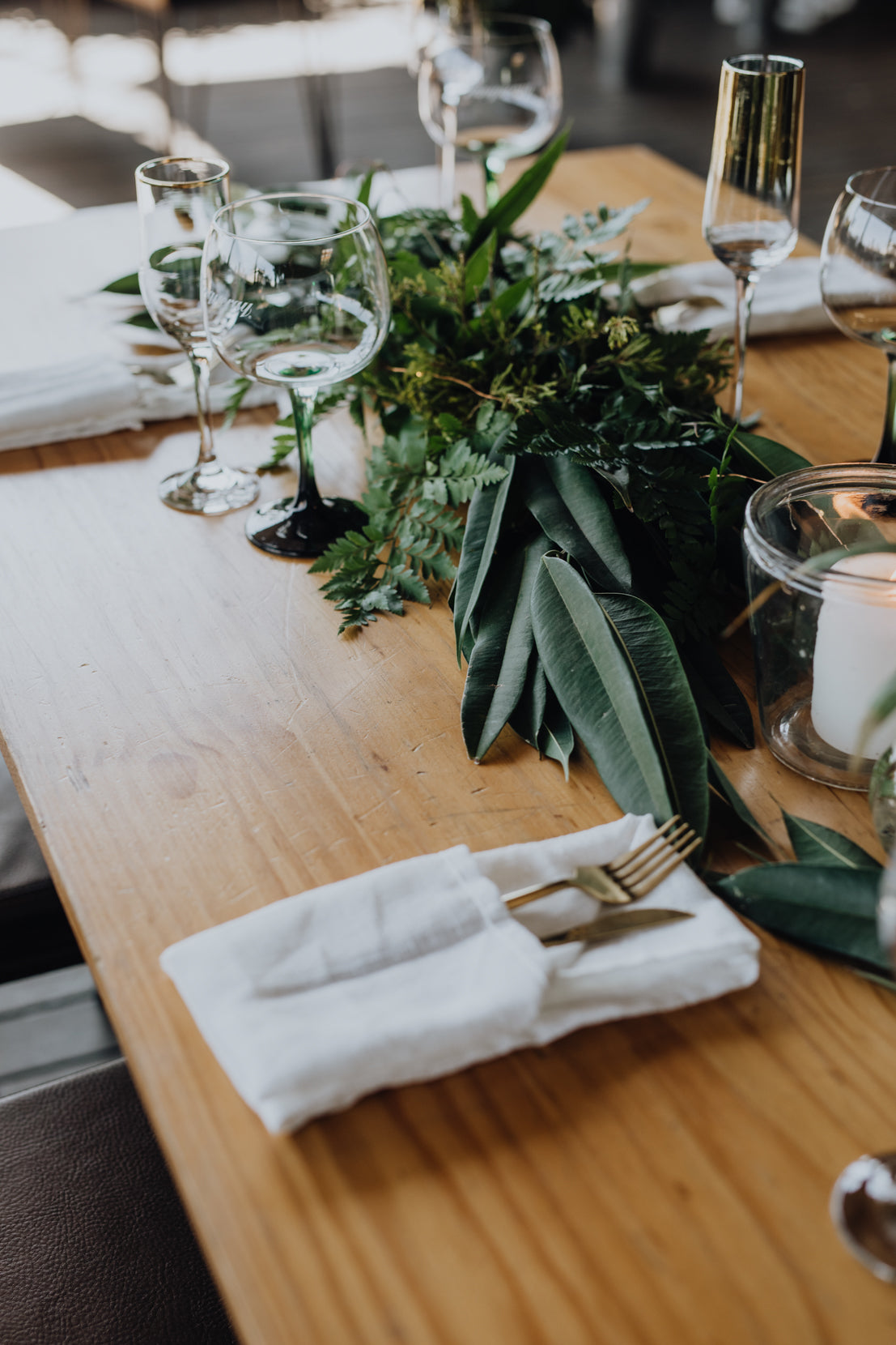 Gold cutlery Event Rental