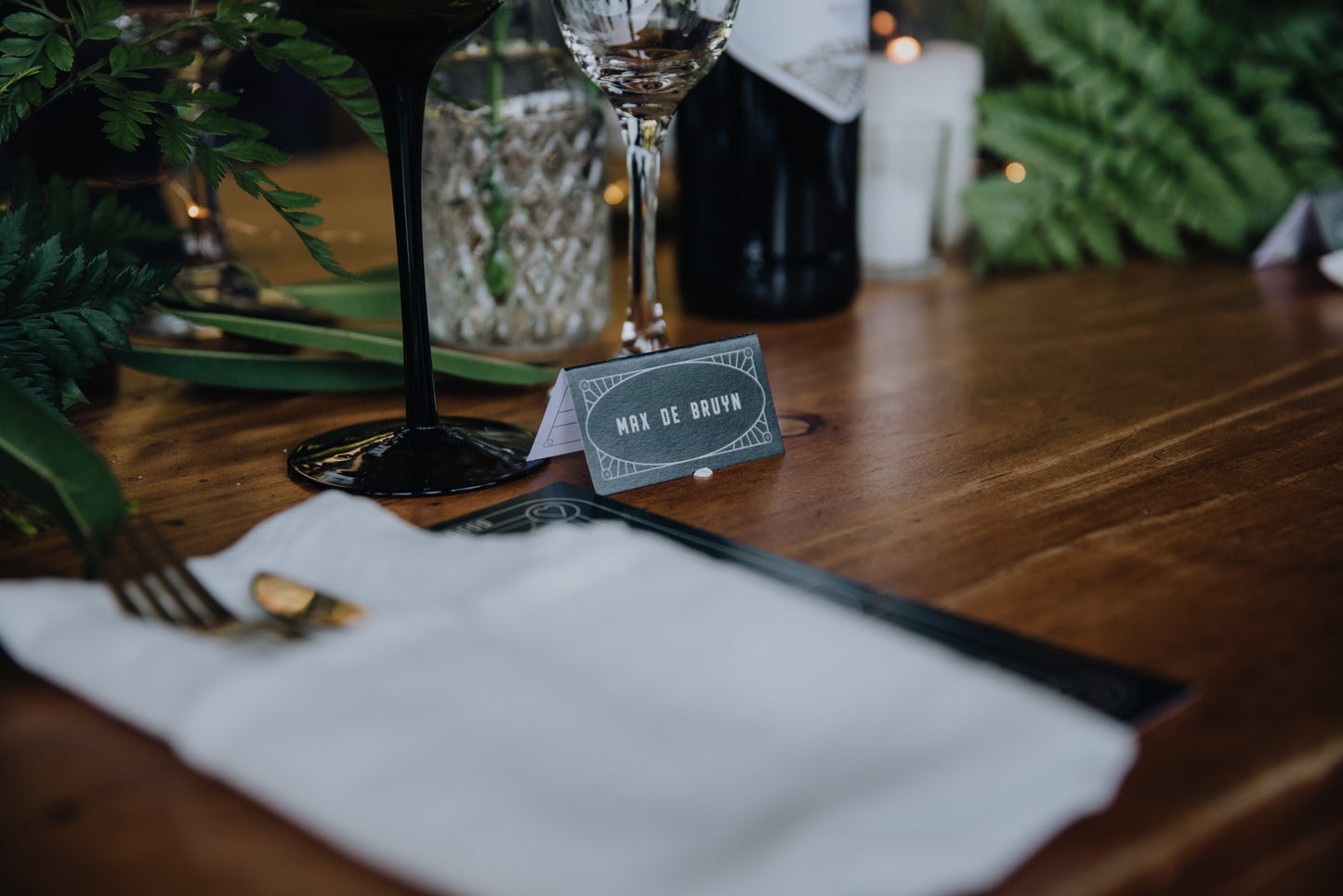 Lush Green & Gold Modern Wedding
