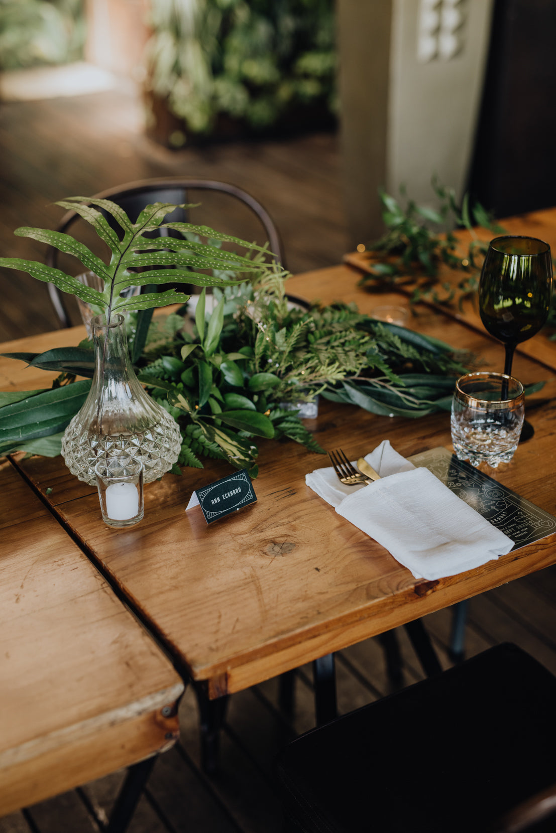 Lush Green & Gold Modern Wedding