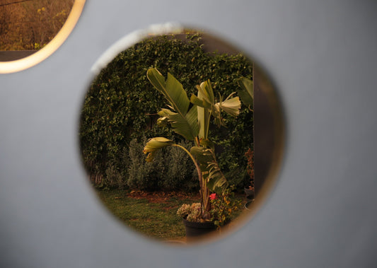 Round Copper Mirror Wall Hanging