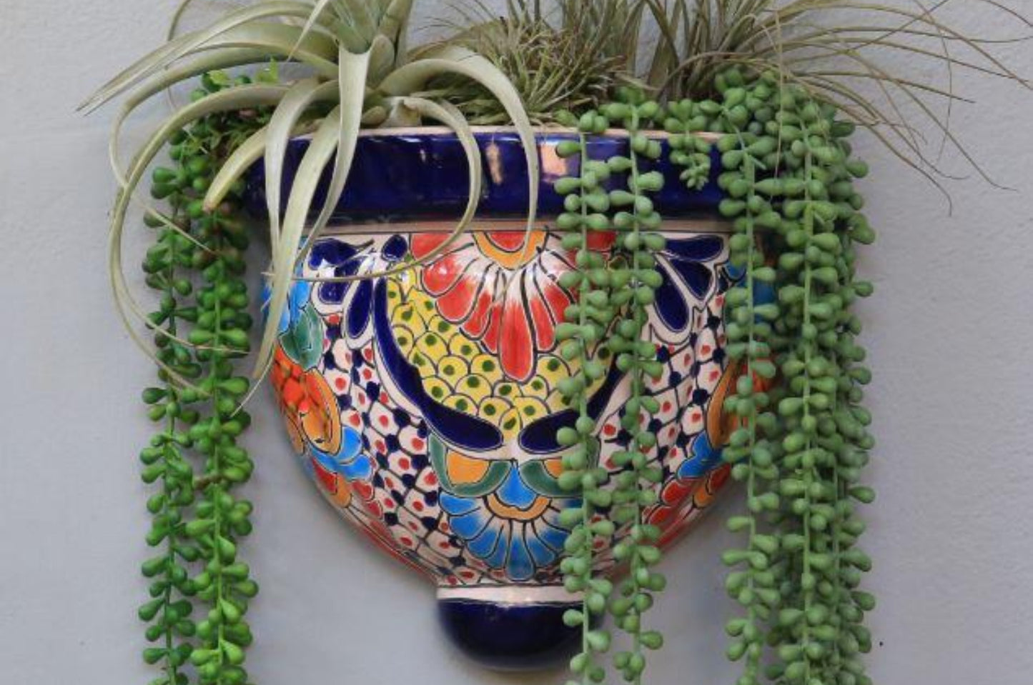 Mexican Hand Painted Wall Pots
