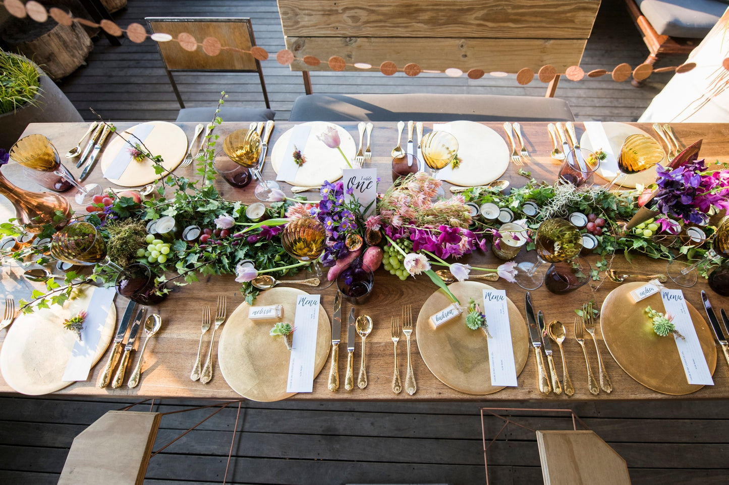 Boho Table florals Event decor