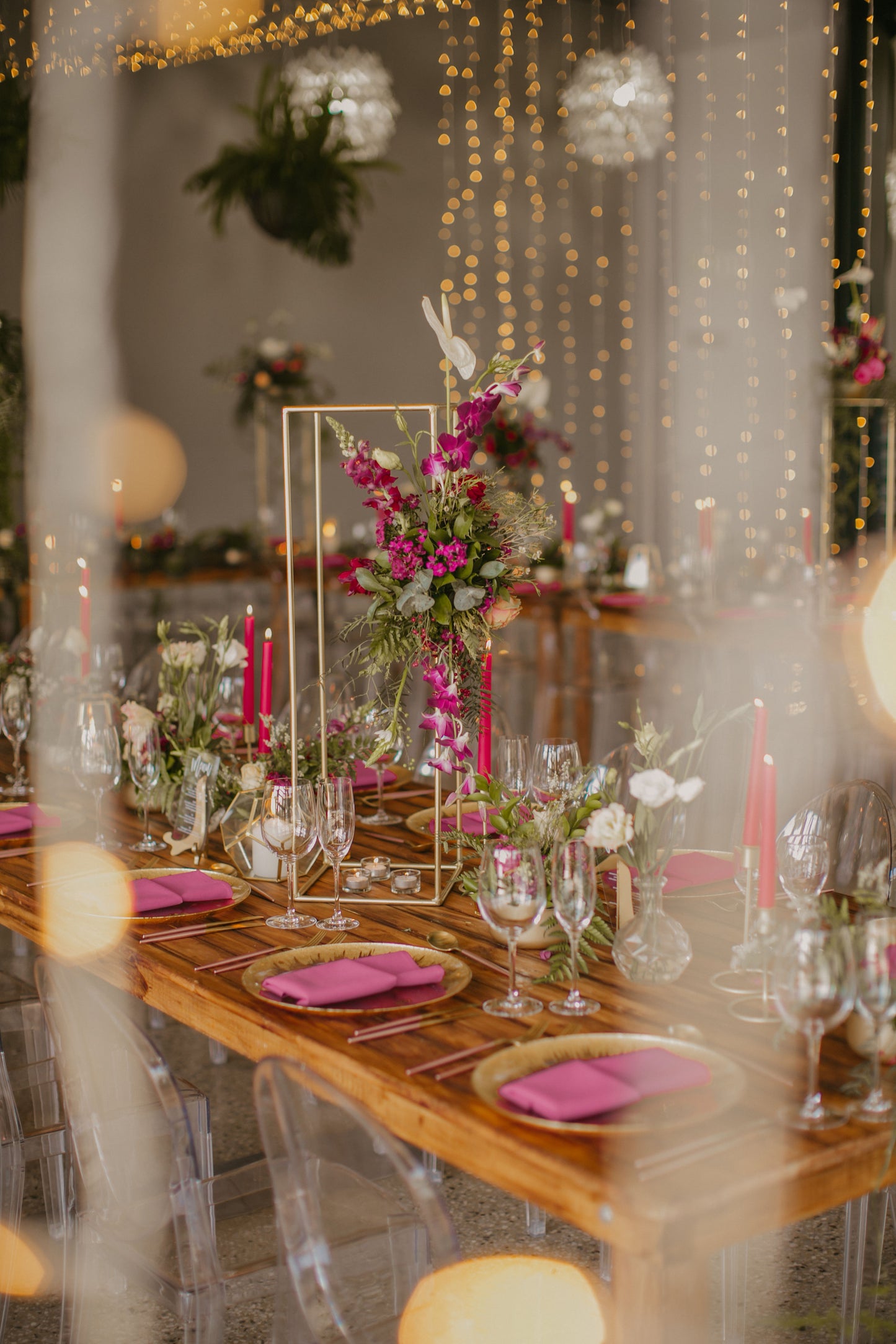 Gold Pink & Greenery Wedding